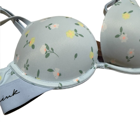 Victoria’s Secret PINK Women’s 32B Gray Padded Underwire Push-Up Bra - Picture 2 of 10